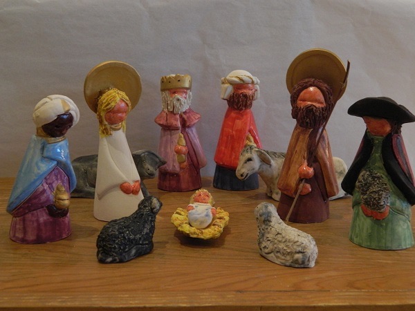 Pesebre moderno de colores
