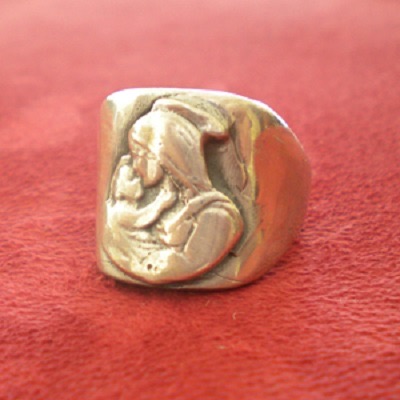 Anillo María con Niño (plata Mater)