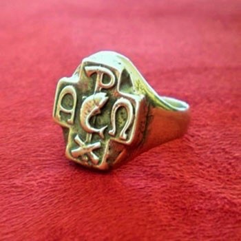 Anillo Primeros Cristianos (plata Mater)