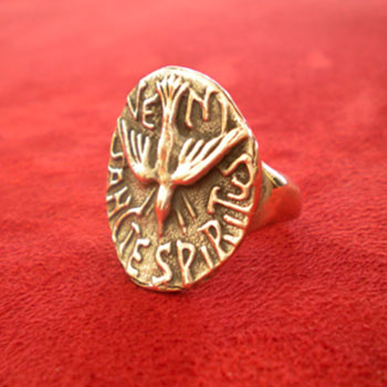 Anillo Espíritu Santo Oval (plata Mater)