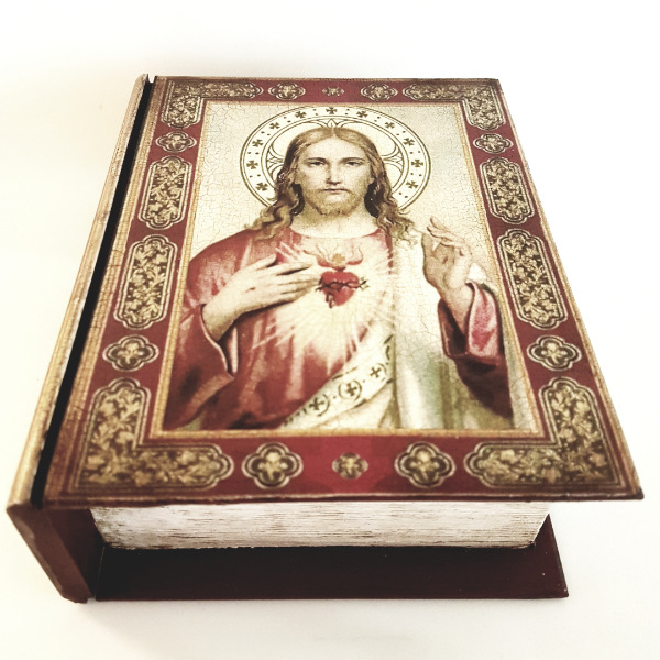 Caja antigua de mesa – Sagrado Corazón