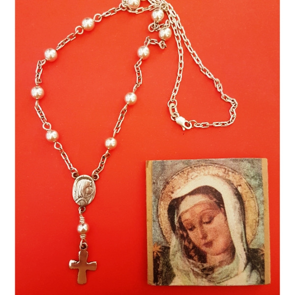 Decenario de cuello Virgen Niña (plata 900)