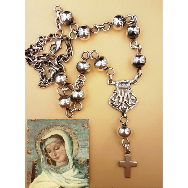 Decenario de cuello Monograma (plata Mater)