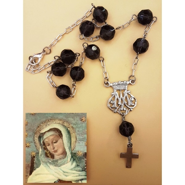 Decenario de cuello Monograma (plata Mater)