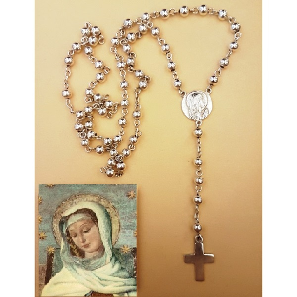 Rosario de mano Virgen Niña (plata Mater)