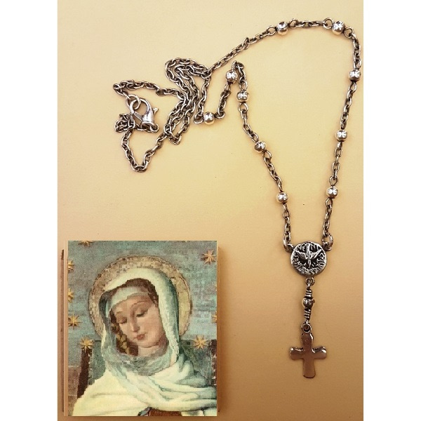 Decenario de cuello Espíritu Santo (plata Mater)