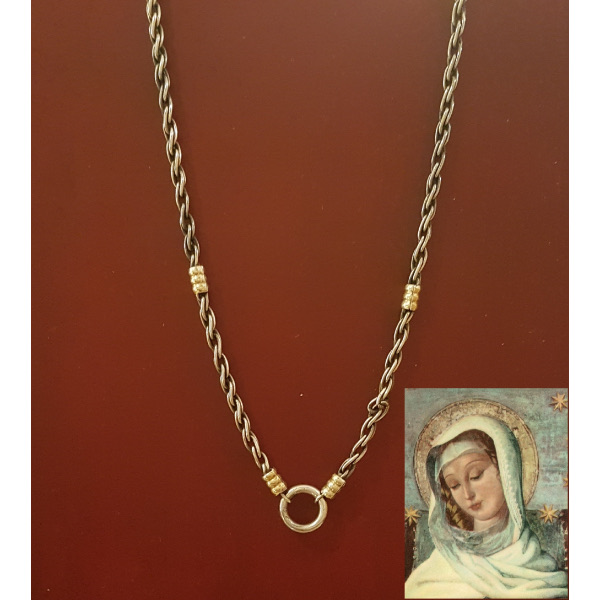 Cadena/Collar tourbillon (plata y oro)