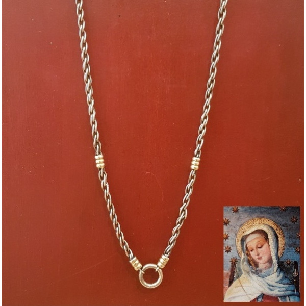 Cadena/Collar tourbillon (plata y oro)