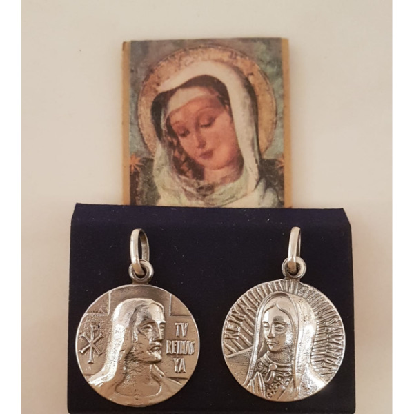 Virgen de Guadalupe/Salvador del Mundo (plata Mater)